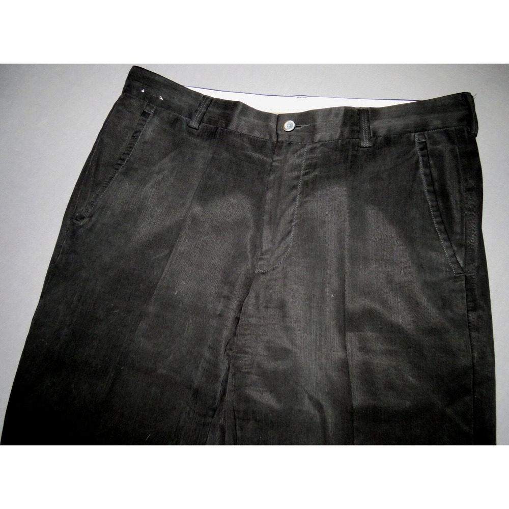 Tommy Bahama Black Straight Leg Tencel/Wool Casual Pants Men's 34 X‎ 30